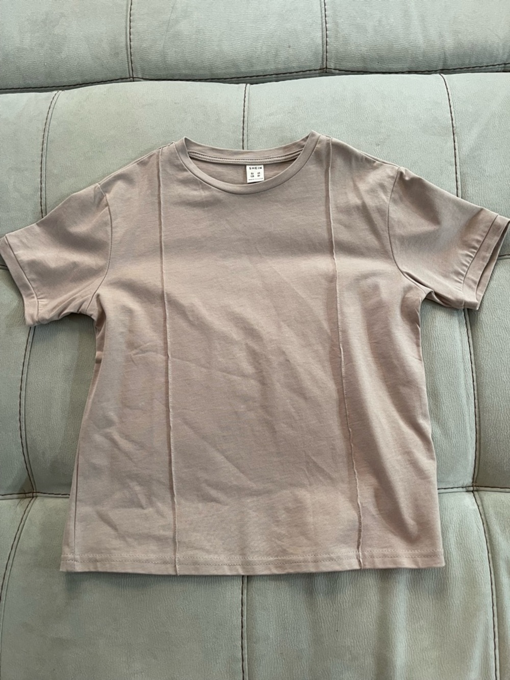 SHEIN Taupe Short Sleeve Kids Tee